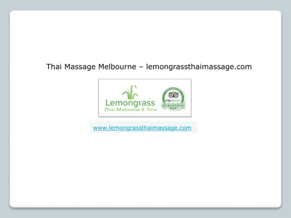 Thai Massage Melbourne – lemongrassthaimassage.com