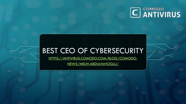 CEO on Cybersecurity | Melih Abdulhayoglu Internet Security Advocate