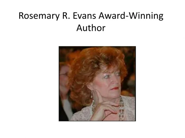 Rosemary R. Evans Award-Winning Author
