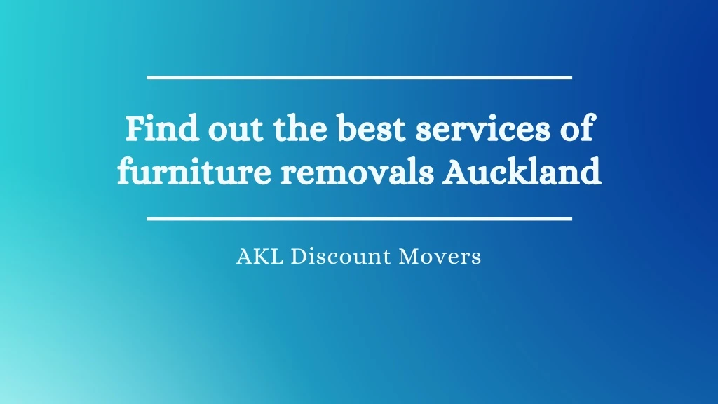 find out the best services of furniture removals