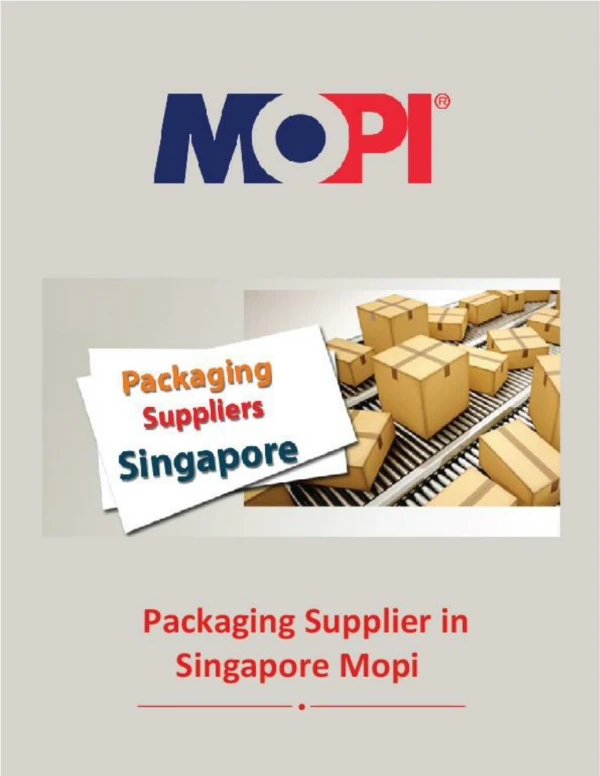 Food Packaging Suppliers Singapore