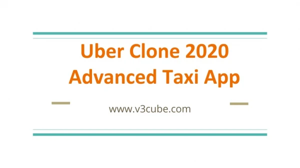 Advanced Uber Clone 2020 Taxi App