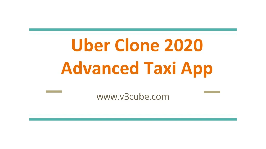 uber clone 2020 advanced taxi app