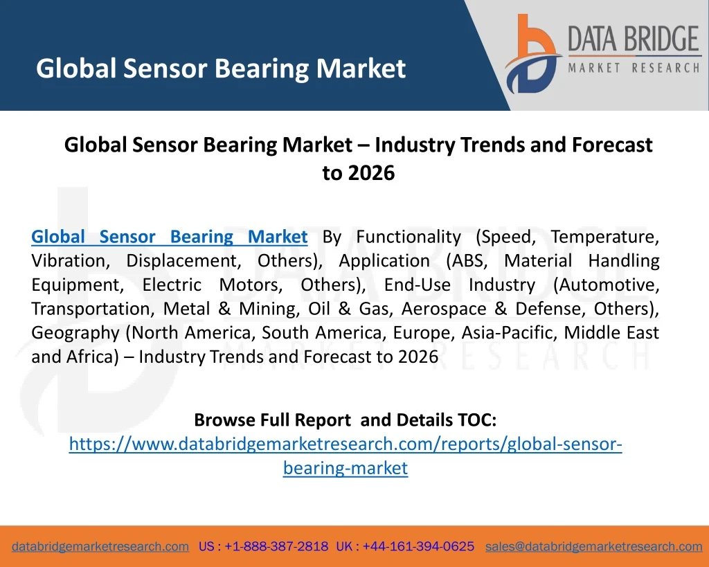 global sensor bearing market