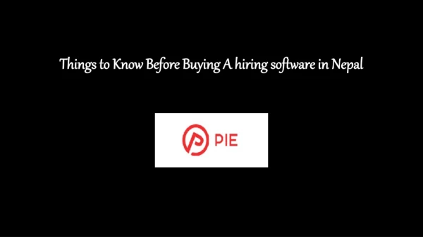 Things to Know Before Buying A hiring software in Nepal