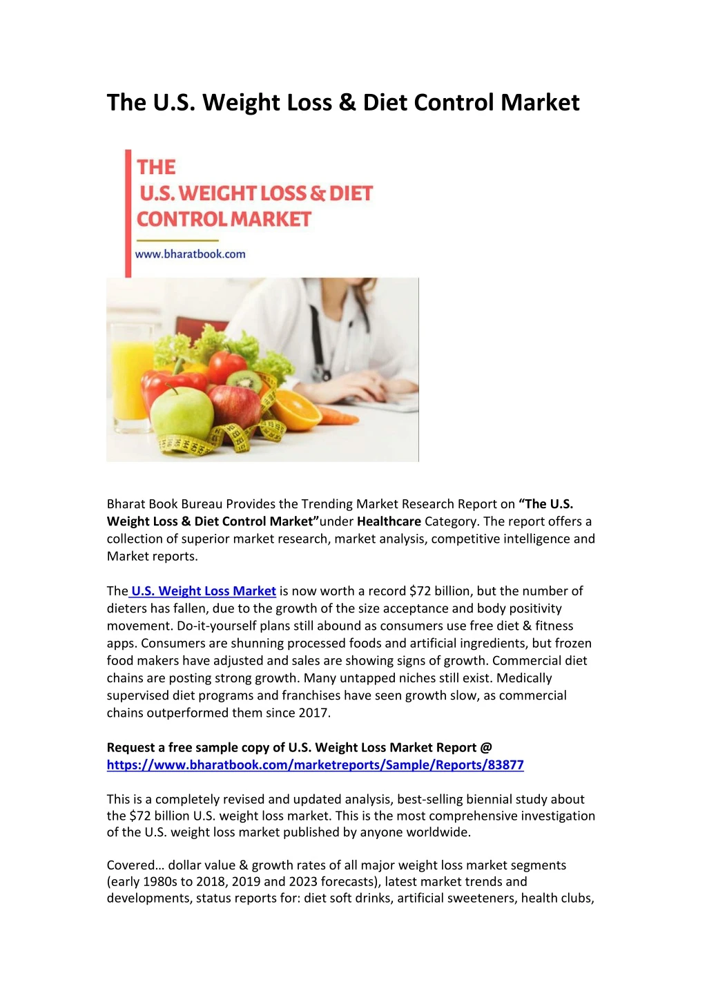 the u s weight loss diet control market