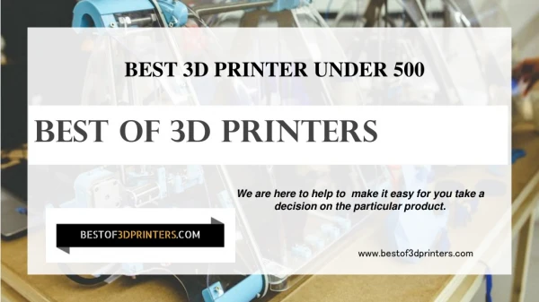 Best 3d Printer For Under 500