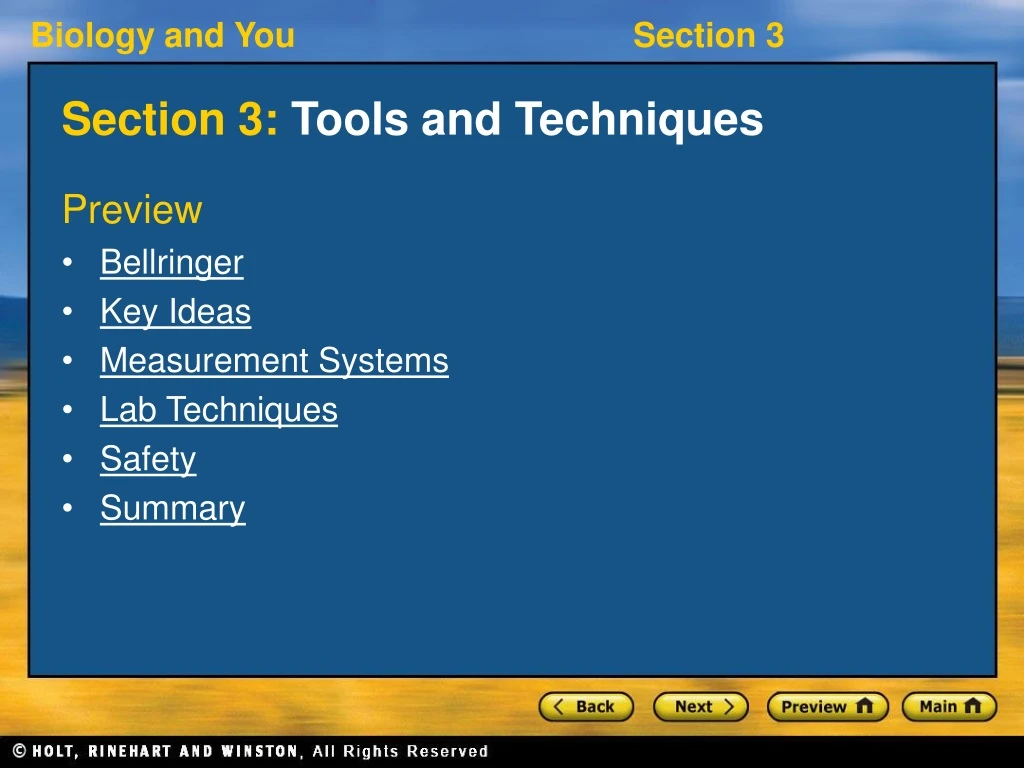 section 3 tools and techniques