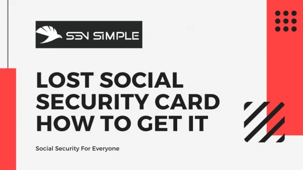 Lost Social Security Card how to get it