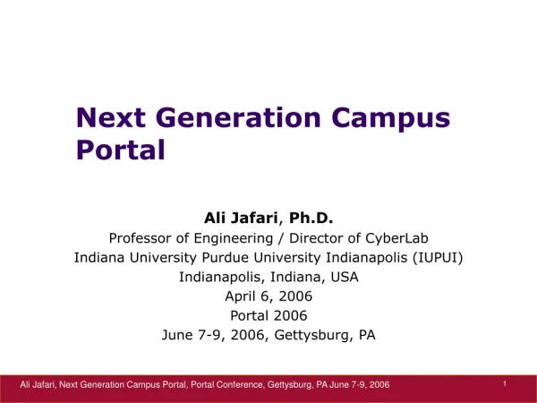 Next Generation Campus Portal