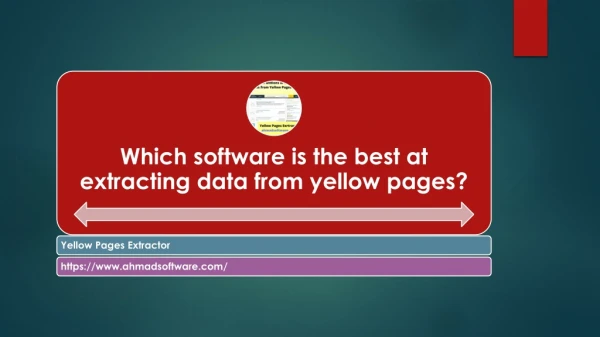 Which software is the best at extracting data from yellow pages?