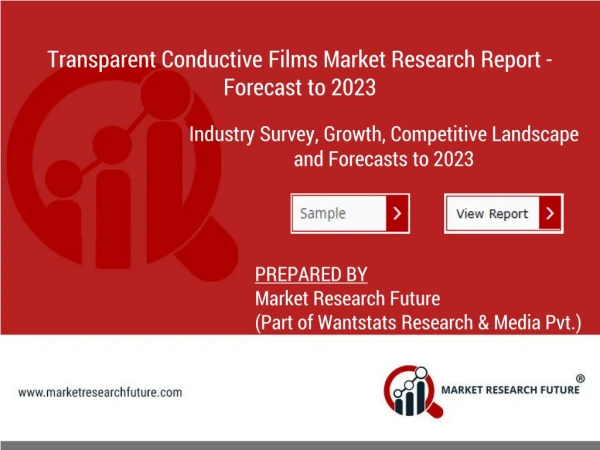 Transparent Conductive Films Market Potential Growth, Size & Share, Demand and Analysis of Key Players- Forecasts To 202