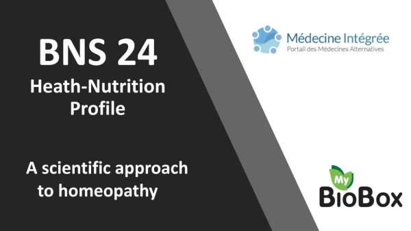 BNS 24 Heath-Nutrition Profile A scientific approach to homeopathy