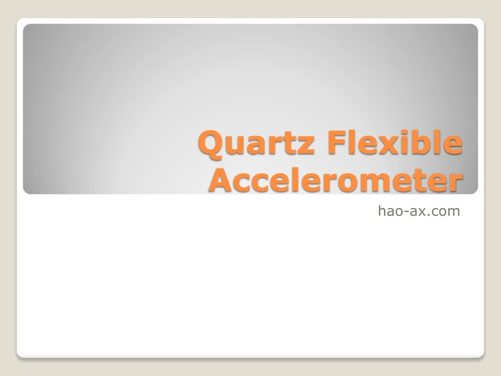 quartz flexible accelerometer