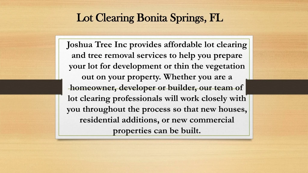 lot clearing bonita springs fl lot clearing