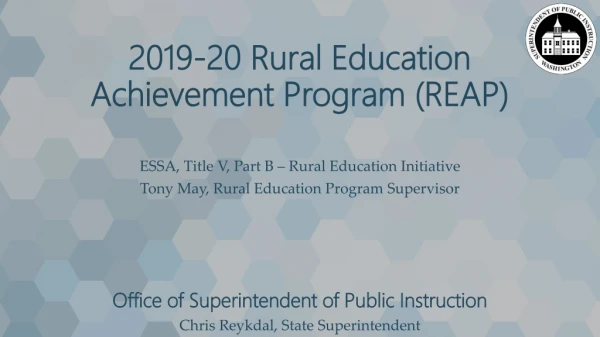 2019-20 Rural Education Achievement Program (REAP)