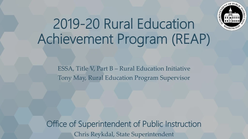 2019 20 rural education achievement program reap