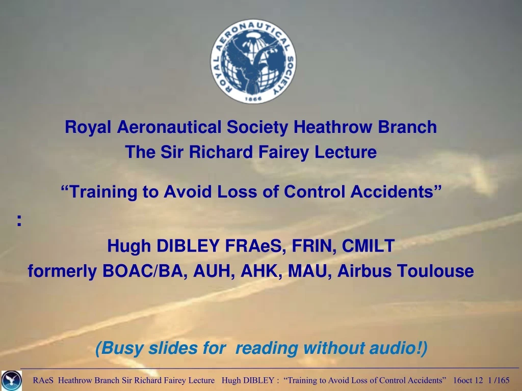 royal aeronautical society heathrow branch