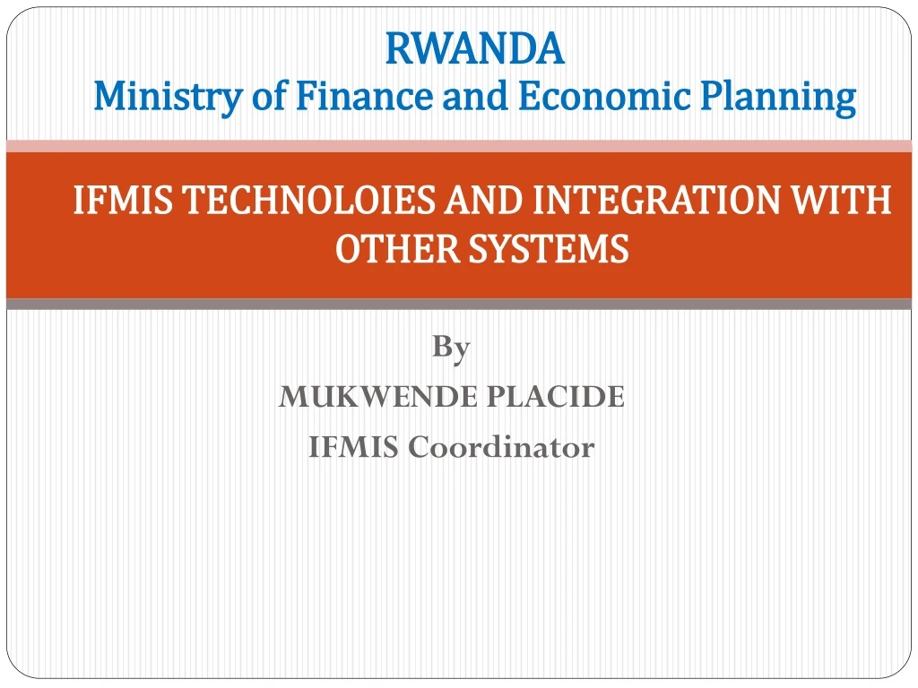 ifmis technoloies and integration with other systems