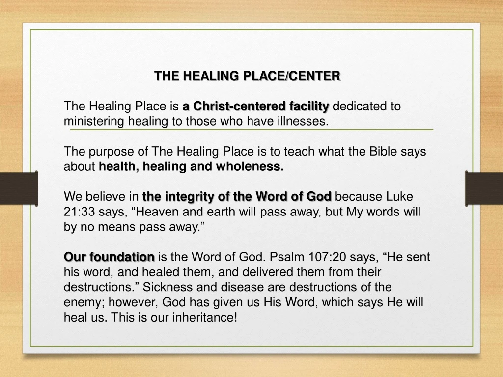 the healing place center the healing place