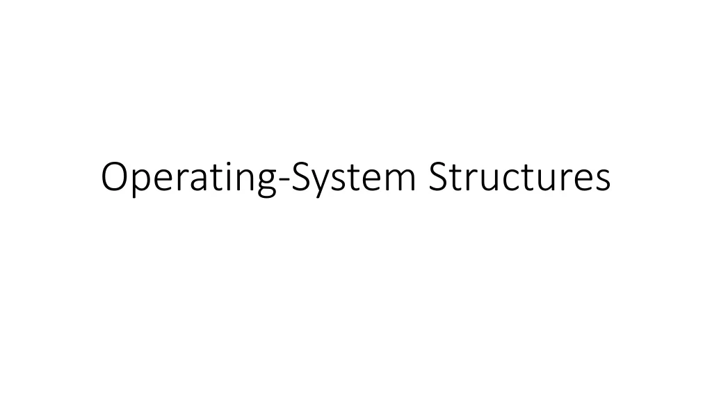 operating system structures