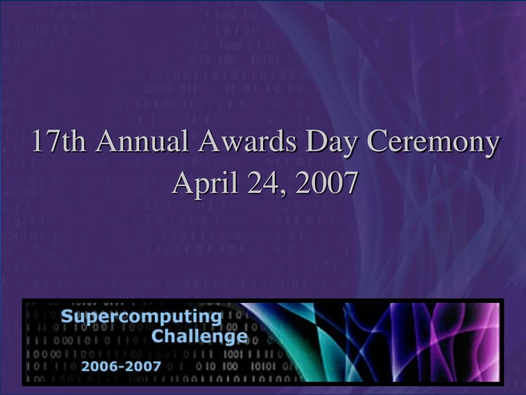 17th annual awards day ceremony april 24 2007