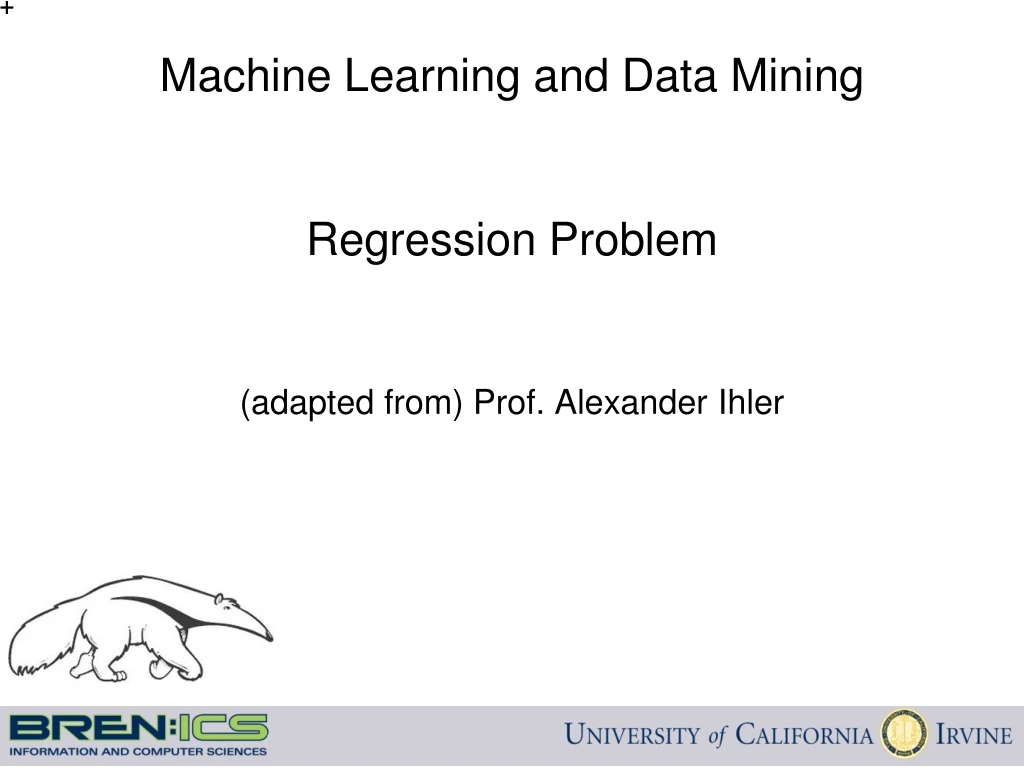 machine learning and data mining regression problem