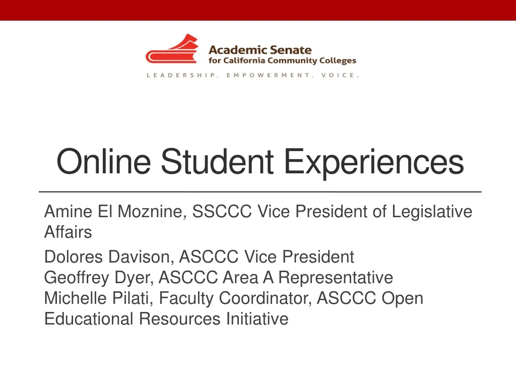 online student experiences