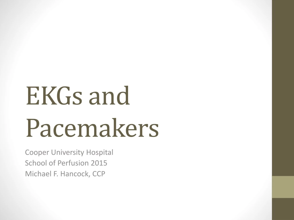 ekgs and pacemakers