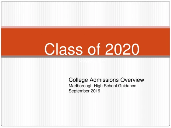 Class of 2020 September 2012