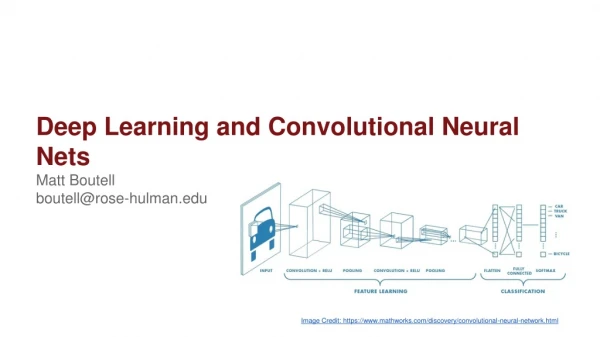Deep Learning and Convolutional Neural Nets Matt Boutell boutell@rose-hulman