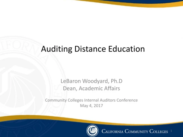 Auditing Distance Education