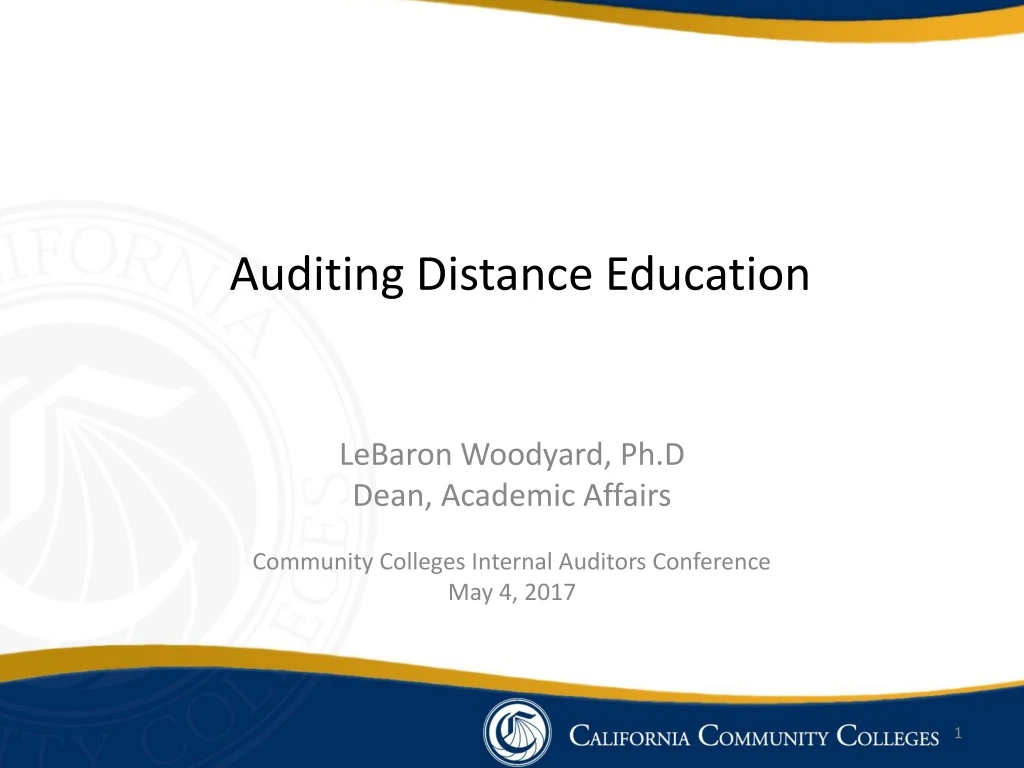 auditing distance education