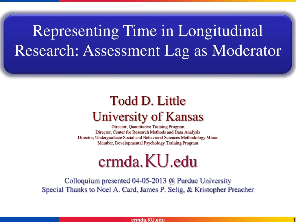 representing time in longitudinal research