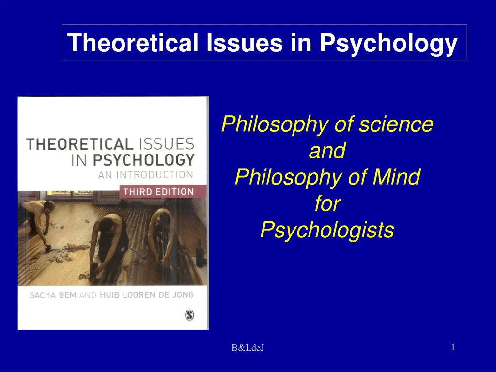 theoretical issues in psychology