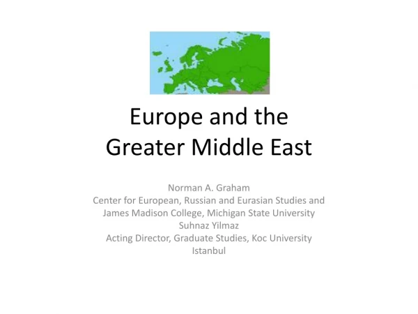 Europe and the Greater Middle East