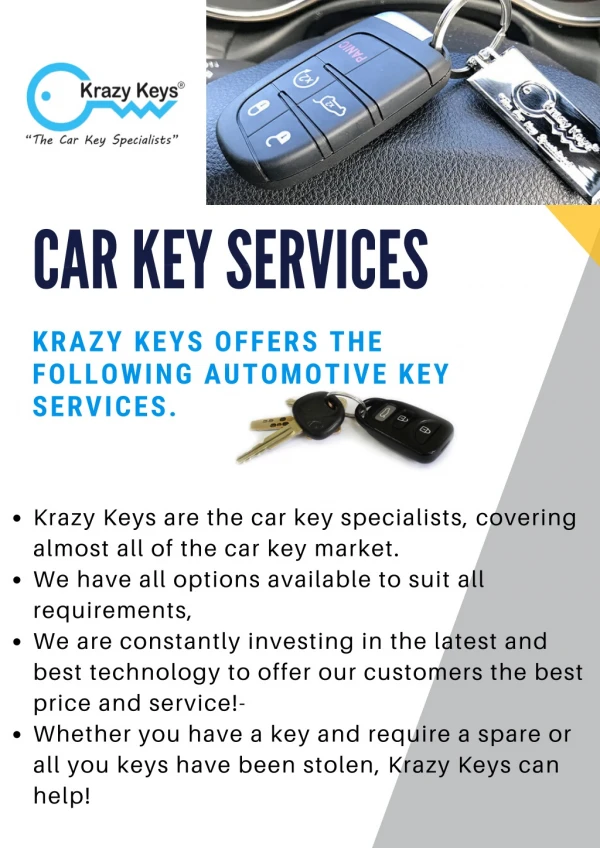 The Solution to Every Problem Related to your Car Key- Krazy Keys