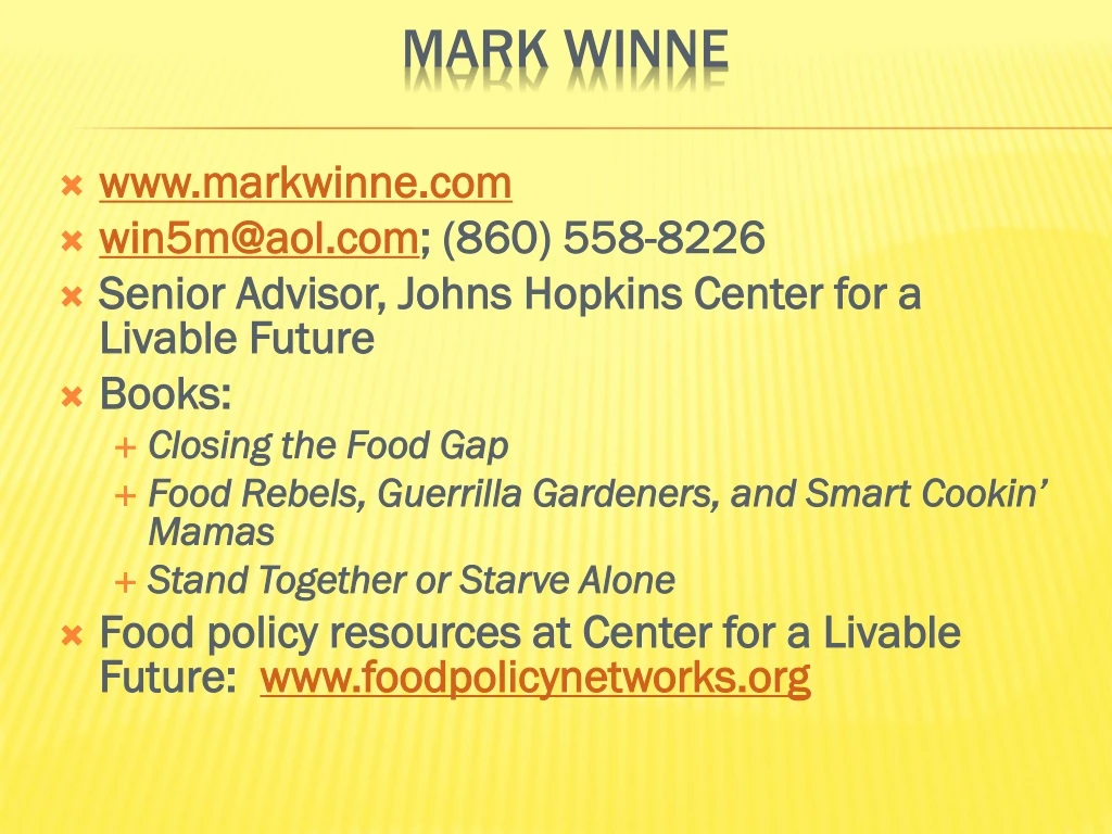 mark winne