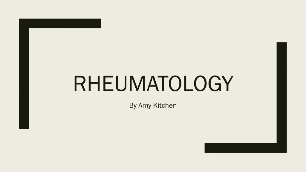 rheumatology