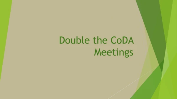 Double the CoDA Meetings