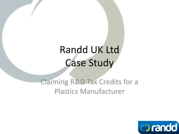 R&D Tax Credits Plastics Presentation
