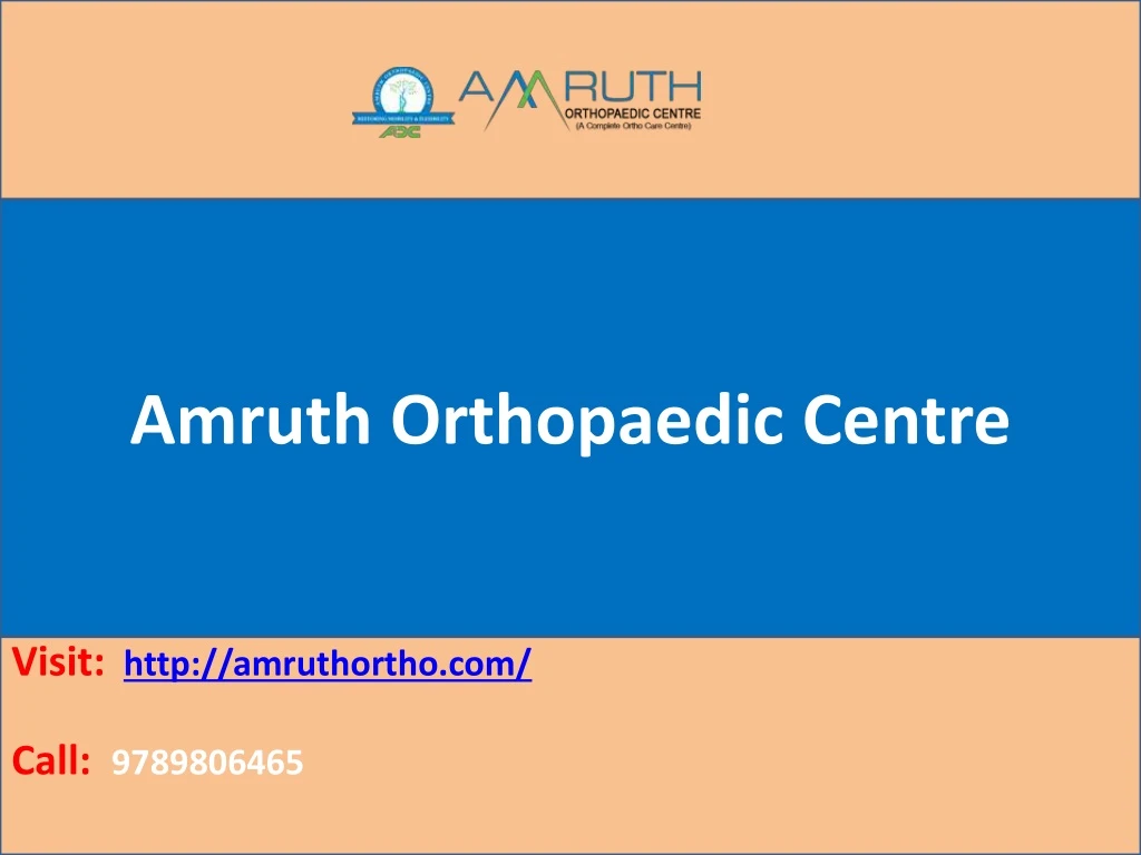 amruth orthopaedic centre