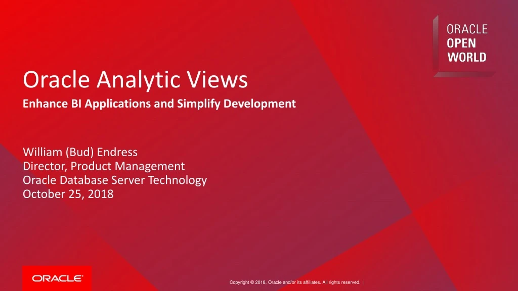 oracle analytic views