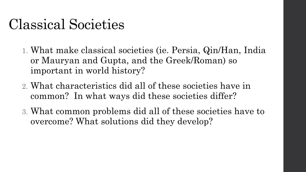 classical societies