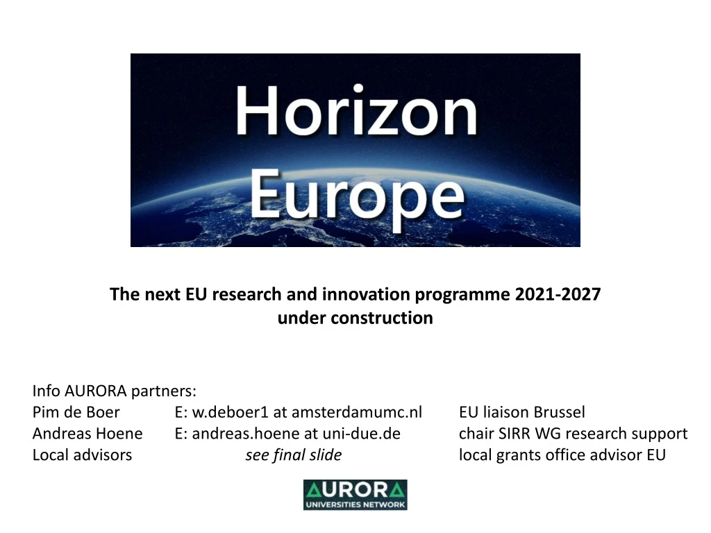 the next eu research and innovation programme