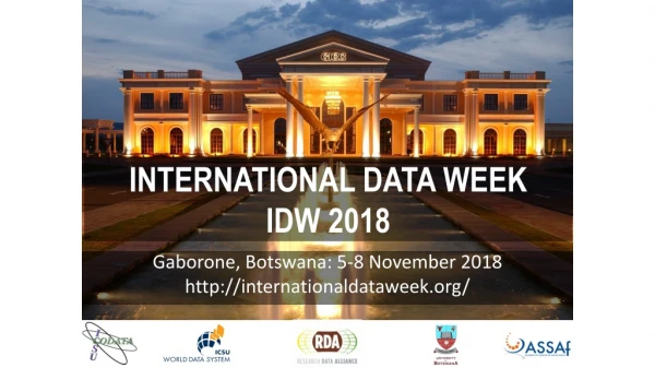 INTERNATIONAL DATA WEEK IDW 2018