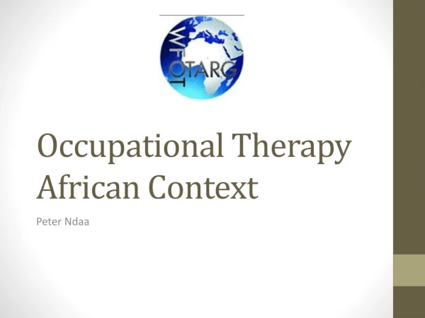 Occupational Therapy African Context