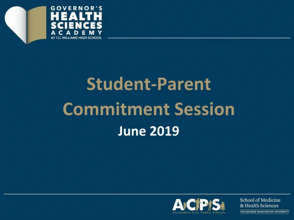 Student-Parent Commitment Session June 2019
