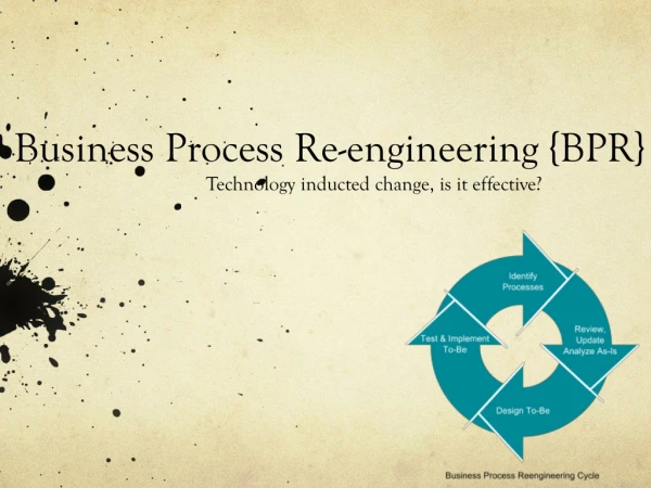 Business Process Re-engineering {BPR}
