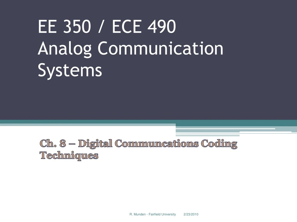 ee 350 ece 490 analog communication systems